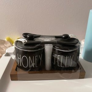 Rae Dunn HONEY JELLY canister tray holder
